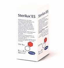STERILUX ES - Салфетки (нестерильные): 5 х 5 см; 8 слоев; 17 нитей; 100 шт.